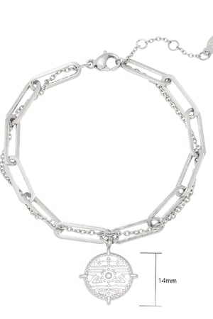 Armband Thick and Thin - Aztec Tribe Zilver Stainless Steel h5 Afbeelding2